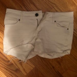 White jean shorts
